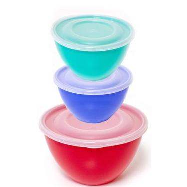 Imagem de Kit 2 Potes 350ml + 1 Pote 800ml Marmita Freezer Microondas - ErcaPlas