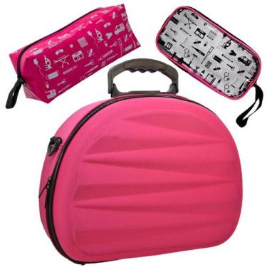 Imagem de Kit Bolsas Estagio Enfermagem Case Protetora - Love Saúde, Rosa Ondas