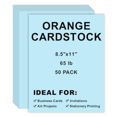 Imagem de Cartolina 8,5 x 11, 50 peças, 29,5 kg/180 g/m², papel de impressora grosso para artesanato, papelaria, cartões de visita, impressão de escritório (azul bebê, 50 peças)