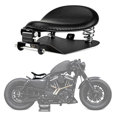 Imagem de Assento Solo, PSLER Mola para motocicleta Assento Solo Suporte para mola Kit de almofadas para Sportster XL 883 1200 Chopper Bobber Custom