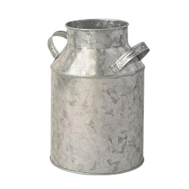 Imagem de WeiLaiKeQi Vaso de flores decorativo para mesa, enfeite para jarra, suporte para flores retrô rústico, plantador de metal para prateleira, mesa,