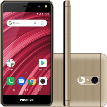 Imagem de Smartphone Positivo Twist 3 Fit S509C Dual Chip Android Tela 5" Quad Core 32GB Câmera 5MP- Dourado