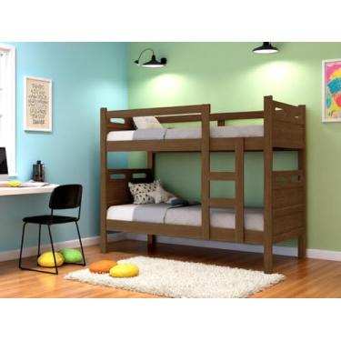 Imagem de Beliche Cama para meninos - espaço e segurança- Cor LEGNO