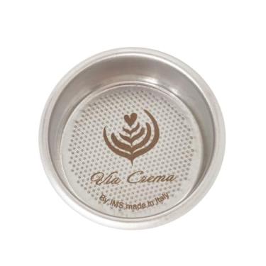 Imagem de VIA CREMA Cesta de filtro compatível com máquinas Expresso Breville Sage de 54 mm Express, Bambino, Bambino Plus, Barista Pro feito na Itália pela IMS (2 copos de 28 mm)