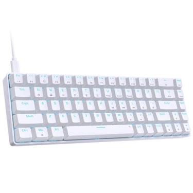 Imagem de Teclado mecânico para jogos DIERYA T68SE 60% com interruptores vermelh