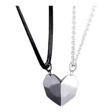 Imagem de Colar Para Casal Magnético Duas Metades - Imãs Se Completam - amei