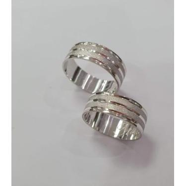 Imagem de Alianças em prata garantia permanente 10 gramas o par - Prata 925