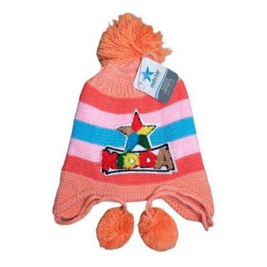 Imagem de Touca Infantil De Crochet Pompom Inverno  - Red Star, Pêssego, Infanti