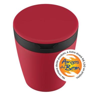 Imagem de Lixeira de Pia 2,7 Litros Bordô e Preto Astra, Bordô e Preto