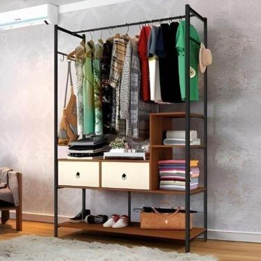 Imagem de Closet Industrial Magali Preto Canela Off White