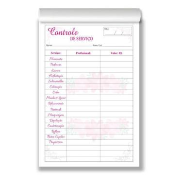 Imagem de Comanda de Atendimento Salão de Beleza Ficha de Controle - Sonar