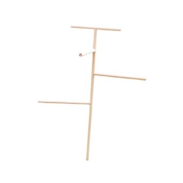 Imagem de Generic Suporte para poleiro de galinhas, brinquedo para poleiro de galinhas, quintal de habitat de pintinhos com estaca de chão, suporte para treinamento de