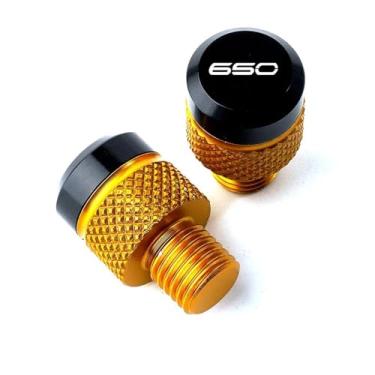 Imagem de jininshengxindianzi Compatible With Z900 Z650 Ninja650 Z900RS Z900SE Motorcycle Accessories Rear Mirror Hole Plugs Screw Bolts Cover Cap(Gold 650 T)