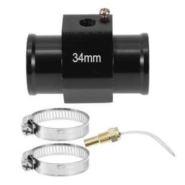 Imagem de ACROPIX Kit universal de sensor de temperatura de água 12/24V, adaptador preto NPT 34 mm 160'F ligado - 145'F desligado para radiador automotivo e resfriamento do motor
