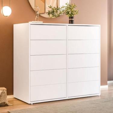 Imagem de Cômoda para Quarto com 10 Gavetas Melinda - DRD Móveis