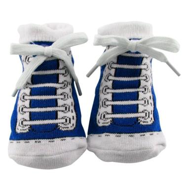Imagem de Meia Infantil Tênis Antiderrapante Azul 0-12 Meses