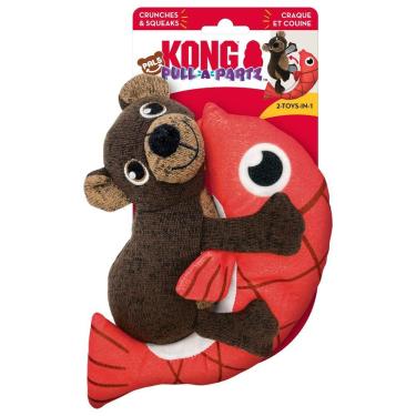 Imagem de Pelucia Kong Pull-a-Partz Pals Urso Brinquedo Sonoro 2 em 1 Para Cães Médio