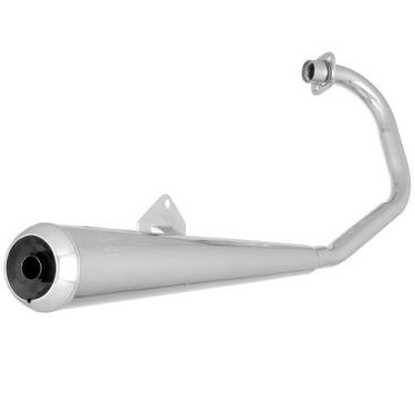 Imagem de Escapamento Turuna Moto Honda Titan 150 Esd 2004 a 2008 - CROMO FORTE,