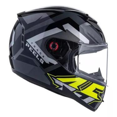 Imagem de Capacete Peels Icon 23 Track Preto Cinza Prata Brilhante, 58