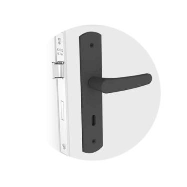 Imagem de Fechadura Interna Metalix Soprano - Nylon Preto 40mm Eixo 53mm