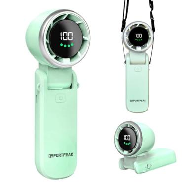 Imagem de Ventilador turbo portátil portátil, vento de 5 marchas, recarregável de 4000 mAh, até 12 horas de trabalho, ventilador de mão/mesa/pescoço 3 em 1 com ventilador de resfriamento Air Turbo Tech para