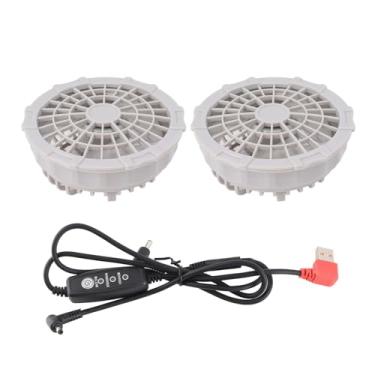 Imagem de Ventilador de colete de resfriamento de 5V vestir roupas de ar condicionado USB Fan ajustável Dual Head Refrigeing Air Fan