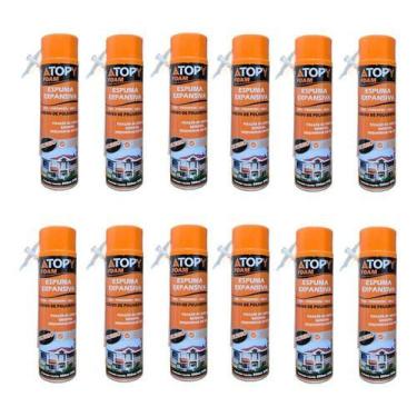 Imagem de Espuma Expansiva Pu Poliuretano Vedação 500ml/340g 12und - ATOPY
