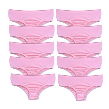 Imagem de Kit 10 Calcinhas Infantil Criança Algodão Cotton Kids - Polo Basic, G,