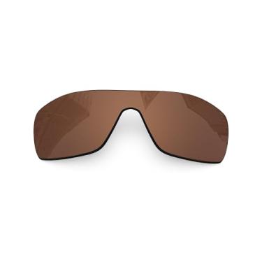 Imagem de Lentes de reposição polarizadas de 1,6 mm para óculos de sol Oakley Batwolf OO9101, proteção UV, lentes espelhadas escuras, peças de reparo e kit (marrom âmbar)