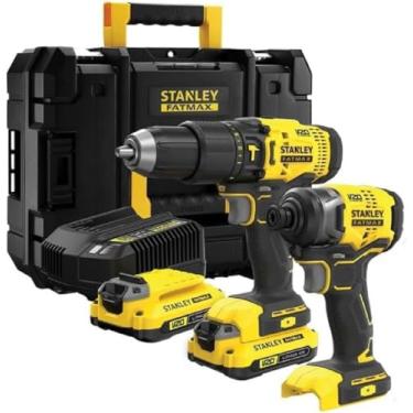 Imagem de STANLEY Kit Parafusadeira e Furadeira de Impacto com Parafusadeira de Impacto, Acompanha 2 Baterias, Modelo SBDI465D2T, 20V