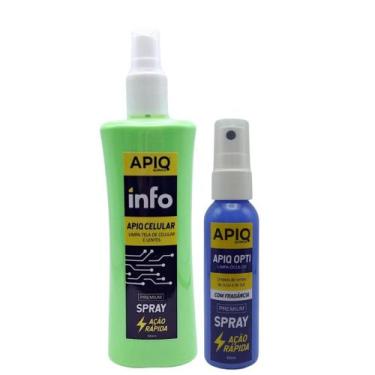 Imagem de Kit Para Limpeza De Oculos azul 60ML Limpa Celular 300ml - Apiq Químic