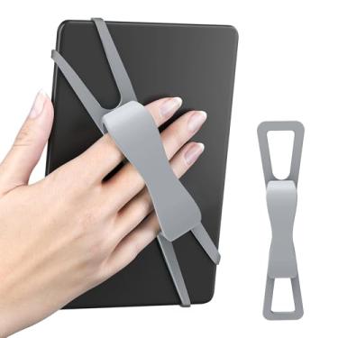 Imagem de SEPTBEAM Suporte ergonômico de mão de silicone para Kindle e Teblets - Leitura manual, minimiza quedas e fadiga para Kindle Paperwhite/Kobo/Oasis/E-Book/telefone (cinza)