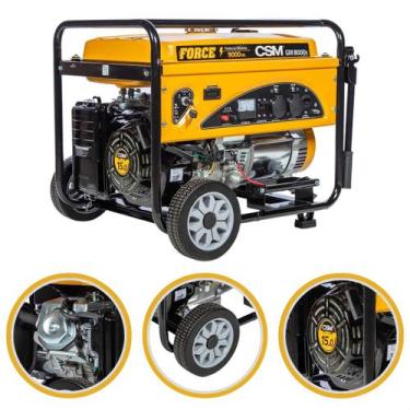 Imagem de Gerador Energia Portátil a Gasolina Partida Elétrica Csm 8000E Force 9