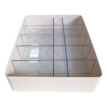 Imagem de Caixa Organizadora Multiuso C/ Divisórias Tampa Grande 6,3l - Helsim, 