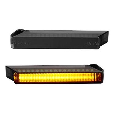 Imagem de RUXIFEY Lente fumê LED espelho lateral seta luz refletor direita esquerda lâmpadas compatíveis com Ford F150 Expedition, Lincoln Mark LT, âmbar