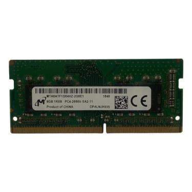 Imagem de Memória Notebook SODIMM DDR4 8GB 2666MHz Micron - MTA8ATF1G64HZ-2G6