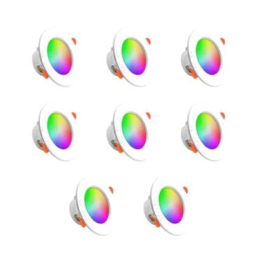 Imagem de RGB CW WW Regulável 10W Smart LED Downlight Lâmpada De Teto Embutida R