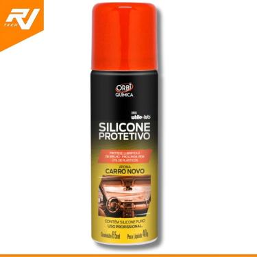 Imagem de Silicone Spray 300ml Orbi Restaurador Para Painel De Carro Plástico Couro Borracha Canaleta Dobradiças