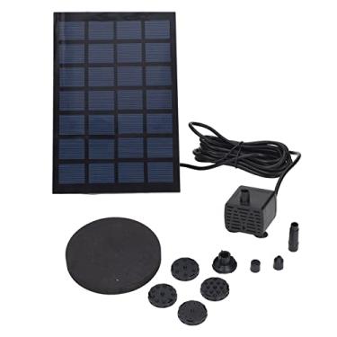 Imagem de Bomba solar -fonte, fontes de banho de pássaros solares com 6 bocais de baixo consumo de energia solar Fonte flutuante para o jardim 7V