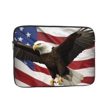 Imagem de Capa para laptop com bandeira americana Fly Eagle de 10 polegadas bolsa de transporte para computador à prova de choque capa protetora para notebook bolsa portátil para laptop bolsa à prova d'água