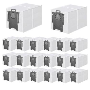 Imagem de 20 pacotes de sacos de pó para Roborock Q Revo, Qrevo S, Qrevo Plus, Qrevo Master, Qrevo Pro, S8 MaxV Ultra, S8 Max Ultra, Qrevo MaxV, Qrevo Slim 3L sacos descartáveis de grande capacidade