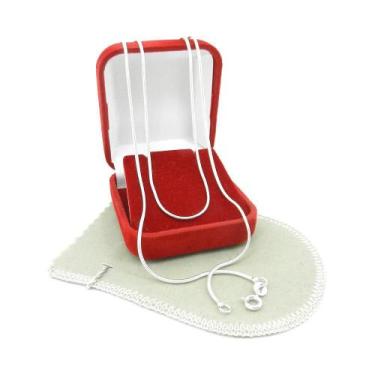 Imagem de Corrente Masculina 60Cm 1Mm Folheada Prata Cr703 - Wnbijouterias