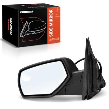 Imagem de A-Premium Espelho lateral elétrico do motorista - compatível com modelos Chevy e GMC 2014-2019 - Silverado Sierra 1500 2500 3500 HD - Aquecido manual dobrável preto - Espelho retrovisor externo - com