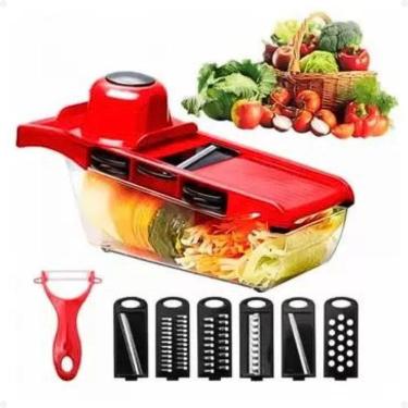 Imagem de Cortador De Legumes Fatiador Ralador Profissional 6 Em 1