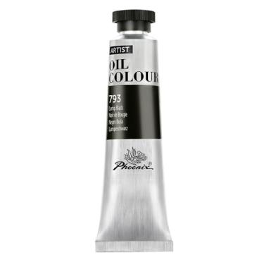 Imagem de PHOENIX Lâmpada de tinta a óleo preta - 40 ml / 1,35 Fl oz. Tubo único - Tinta à base de óleo de qualidade artística para profissionais