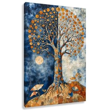 Imagem de Árvore da Vida Arte de Parede Impressão em Tela Equilíbrio da Vida Decoração Cores Vibrantes Imagens Natureza Harmonia 40x60cmx1