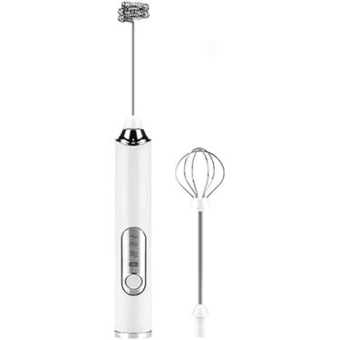 Imagem de Batedor Misturador Mixer Elétrico para Bebidas Leite Café Clara de Ovos 2 em 1 Utensílios de Cozinha(Branco)