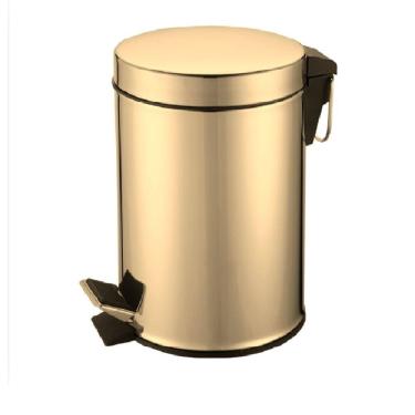 Imagem de Lixeira Dourada Com Pedal 3 L