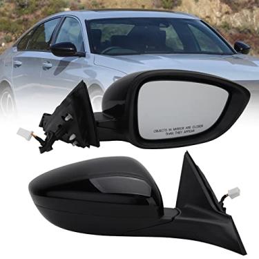 Imagem de MOFOAP Espelho de porta lateral do passageiro direito para Honda Accord LX 2018-2022, espelhos esportivos com energia, não aquecidos sem seta combinam com tinta preta substitui HO1321328 76208-TVA-A02