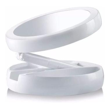 Imagem de Espelho De Led Dobravel Aumenta 10x Maquiagem Original Luxo